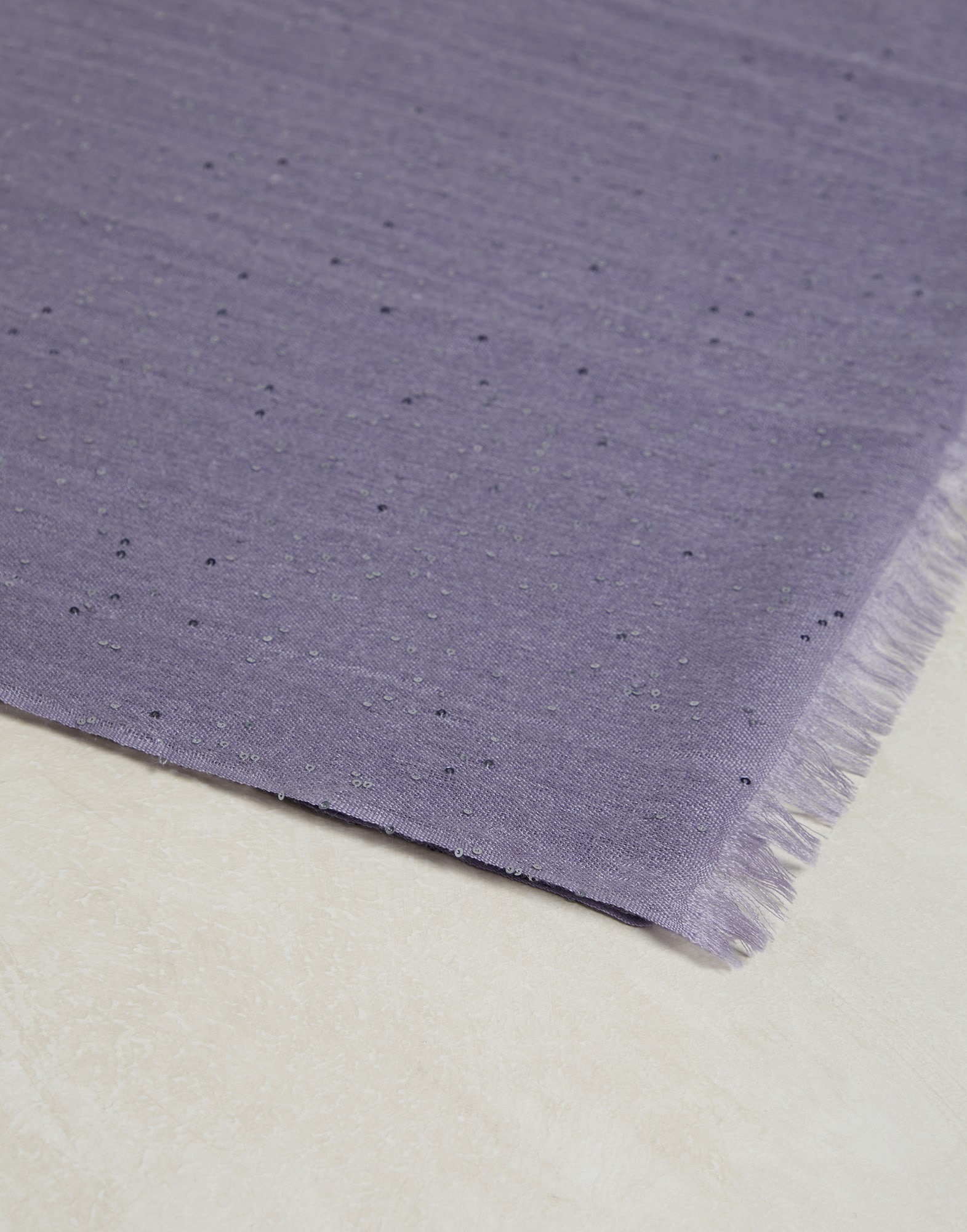 Lightweight cashmere and silk Diamond yarn knit scarf - 2