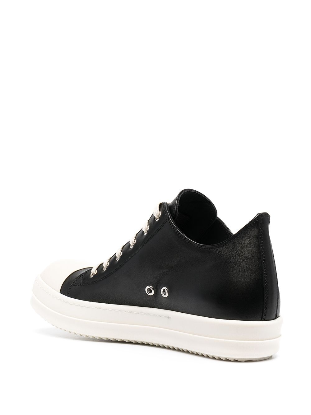 leather low-top sneakers - 3