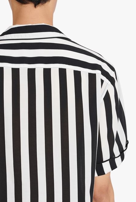 White and black eco-designed striped shirt - 6