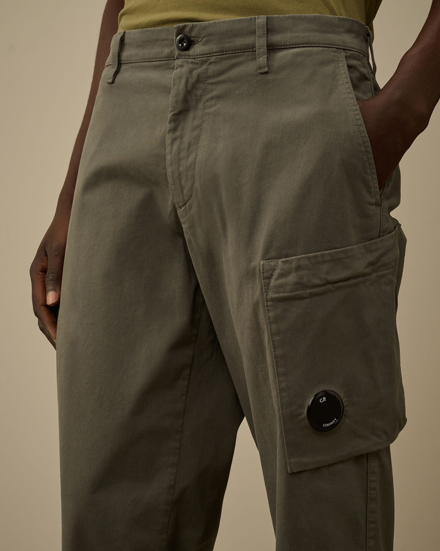 Stretch Sateen Regular Cargo Pants - 5