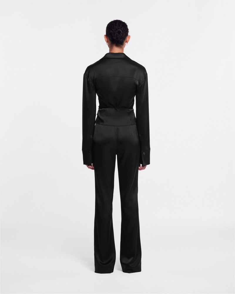 Slip Satin Wrap Shirt 3