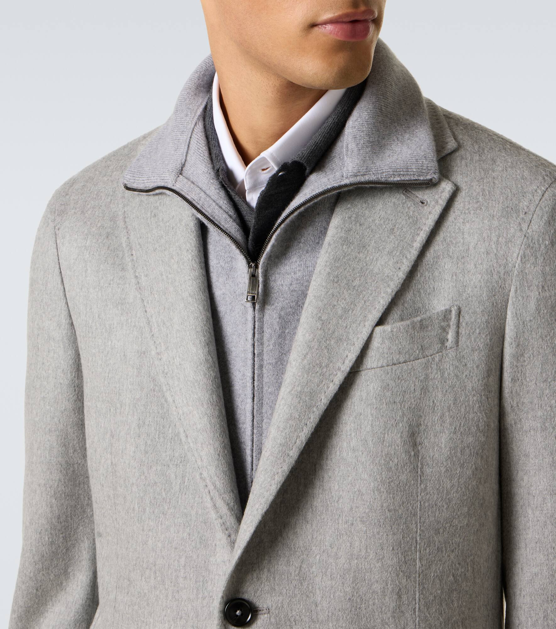 Layered cashmere blazer - 6
