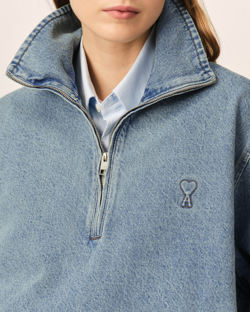 BLUE COTTON VAREUSE WITH AMI DE COEUR 4