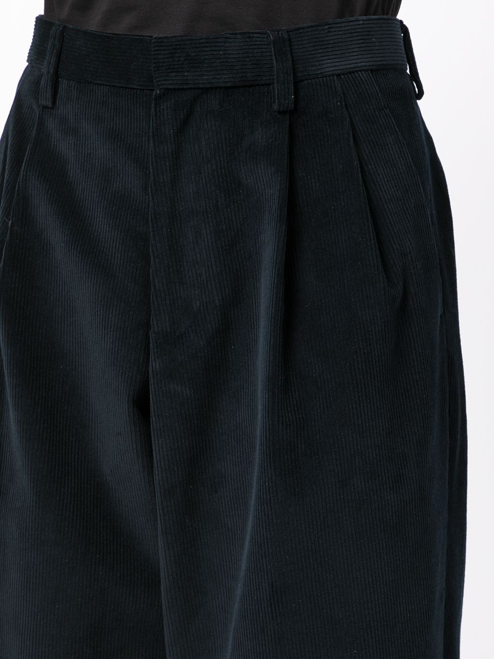 cropped tapered-leg corduroy trousers - 5