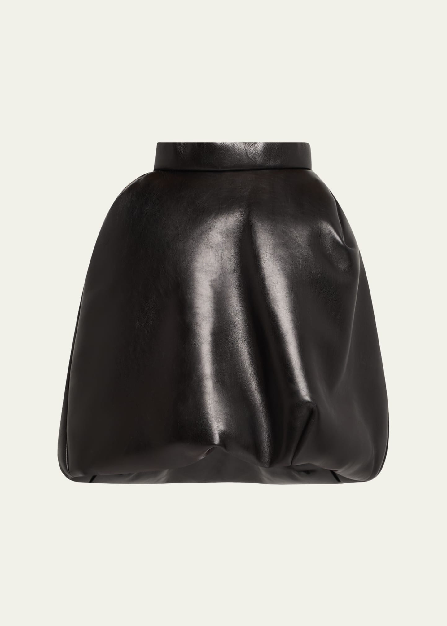 Leather Bubble Skirt - 1