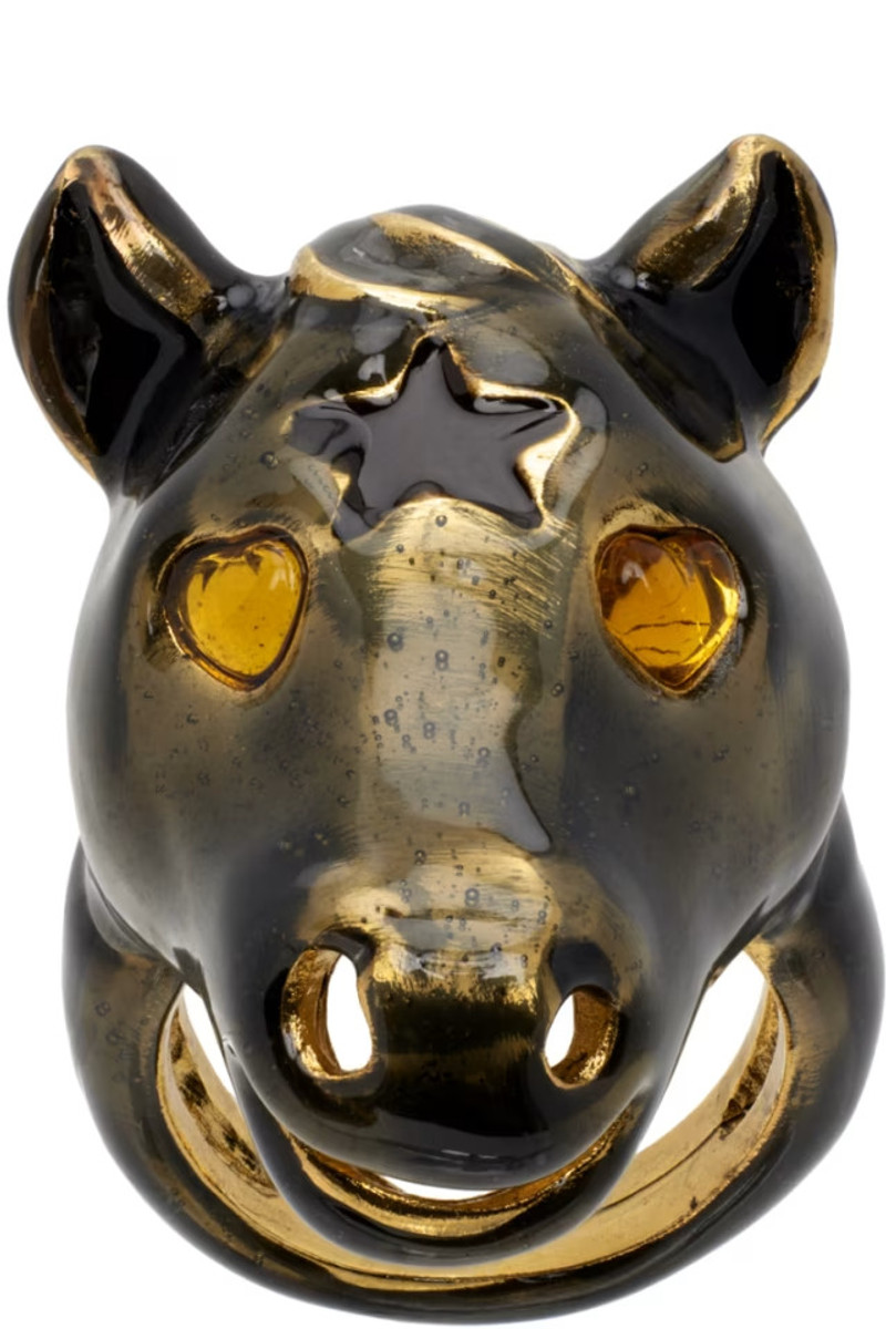 Collina Strada ANTIQUE GOLD BABY PONY RING outlook