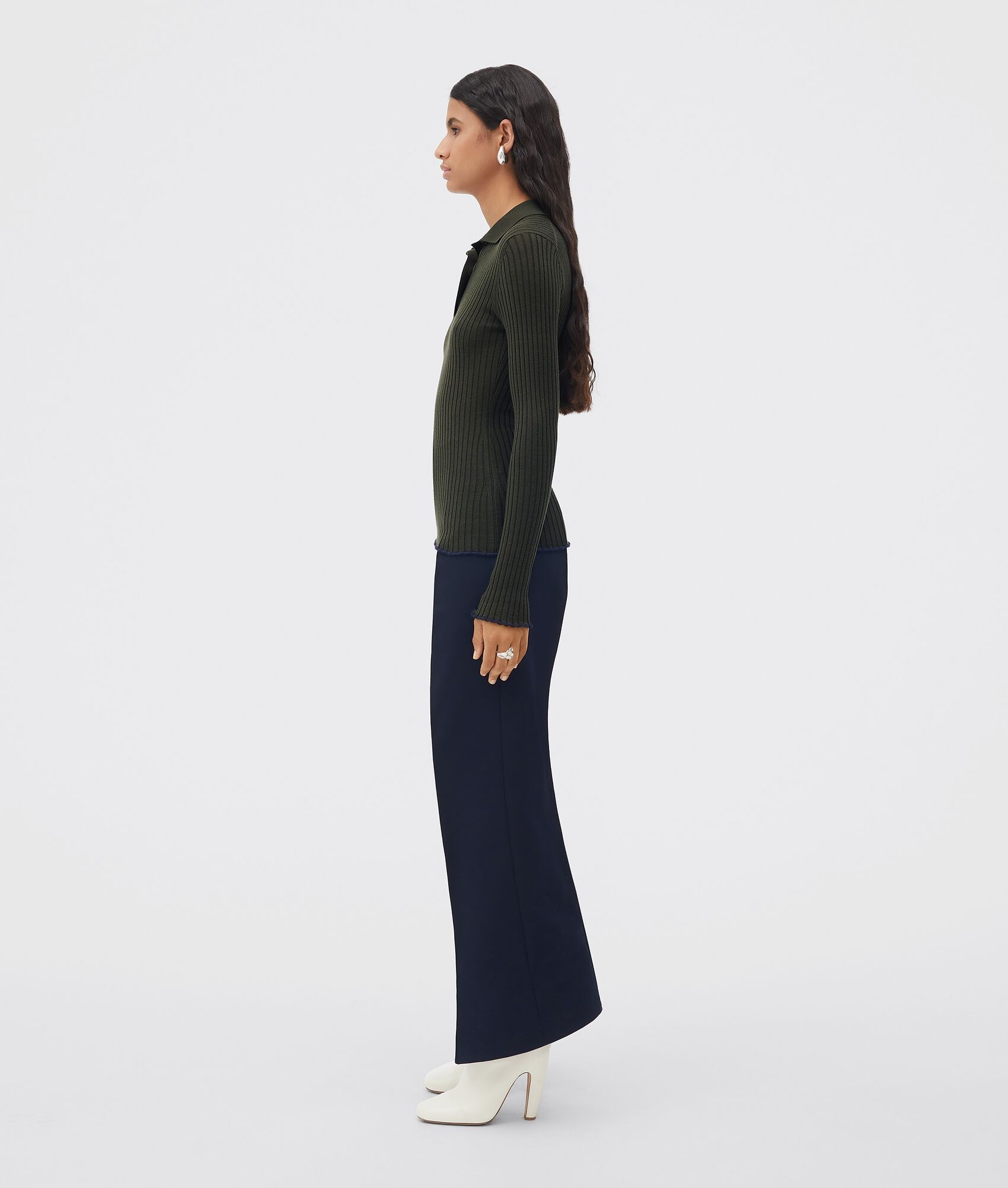 lightweight cashmere and silk ribbed jumper - 2