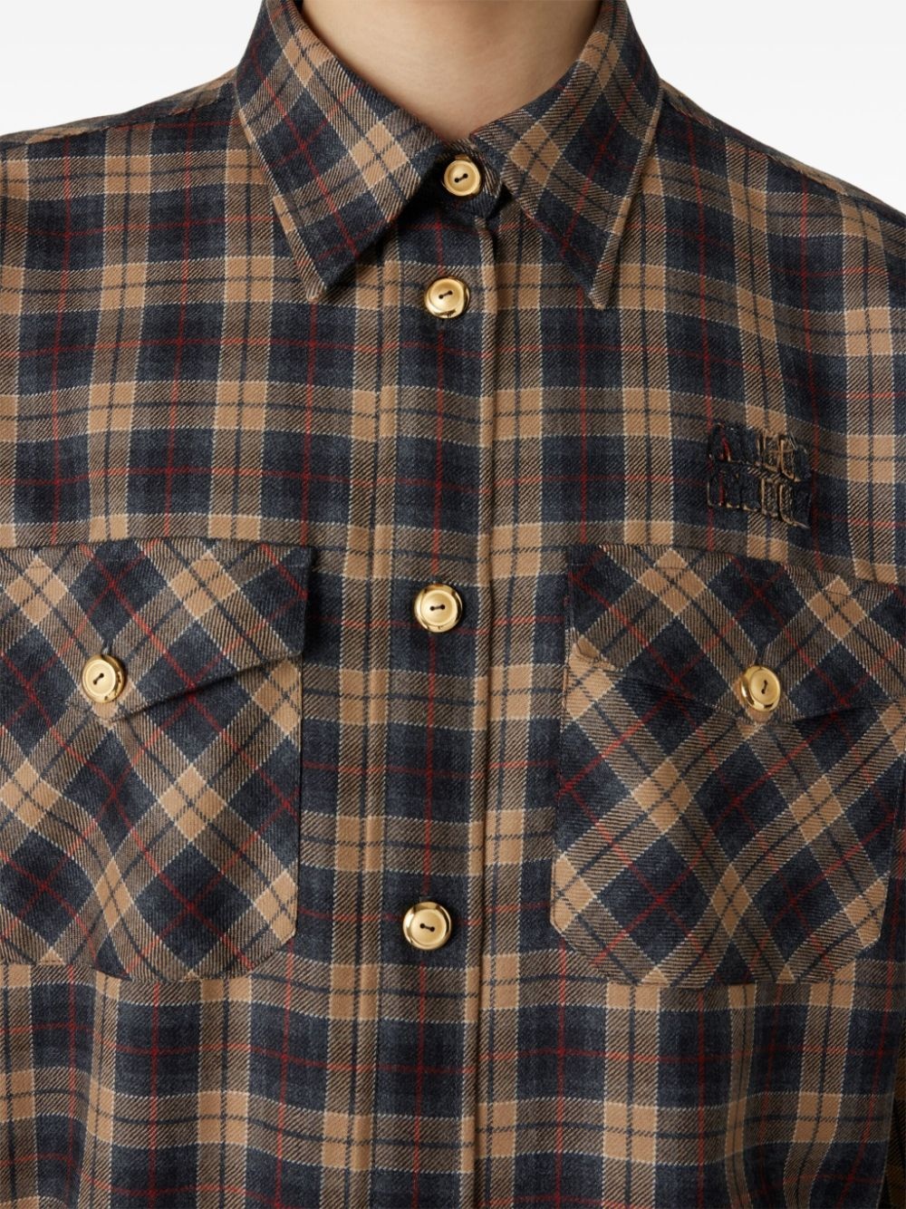 tartan wool shirt - 5