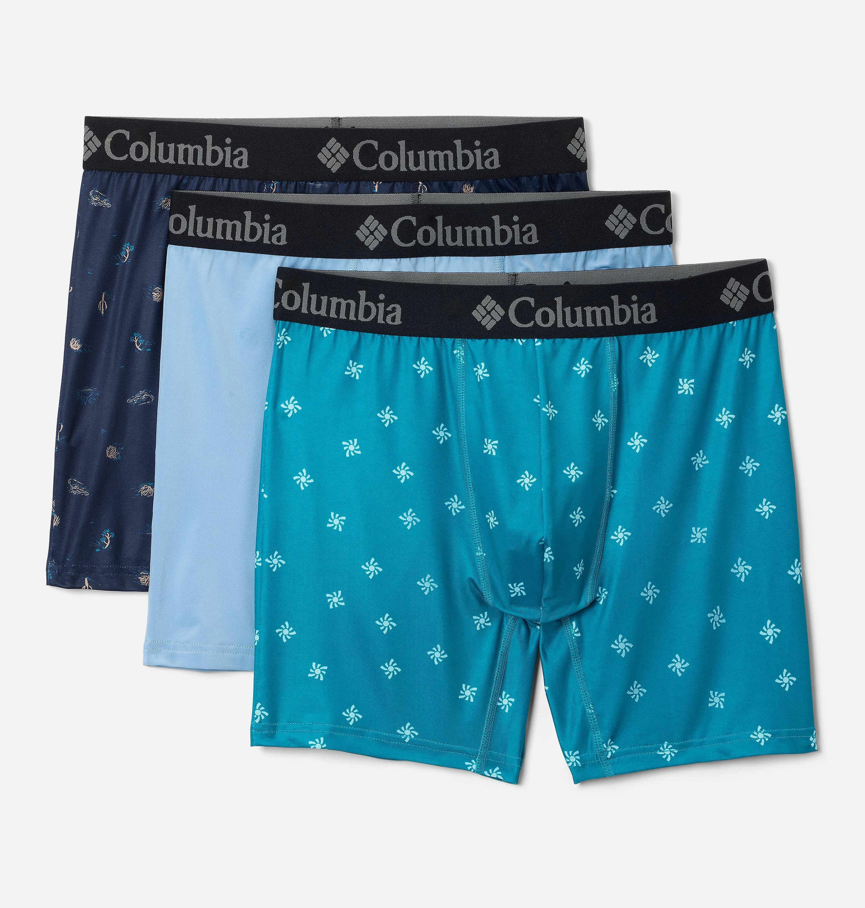 Mens Printed 360 Stretch Boxer Briefs - 3 Pack - 1