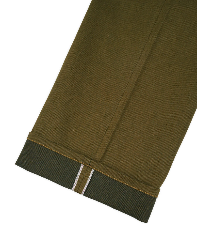 Type 00 13.5oz Selvedge Bull Denim - Olive 7