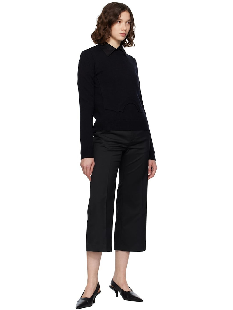 MM6 Maison Margiela Black Tailoring Blend Trousers outlook