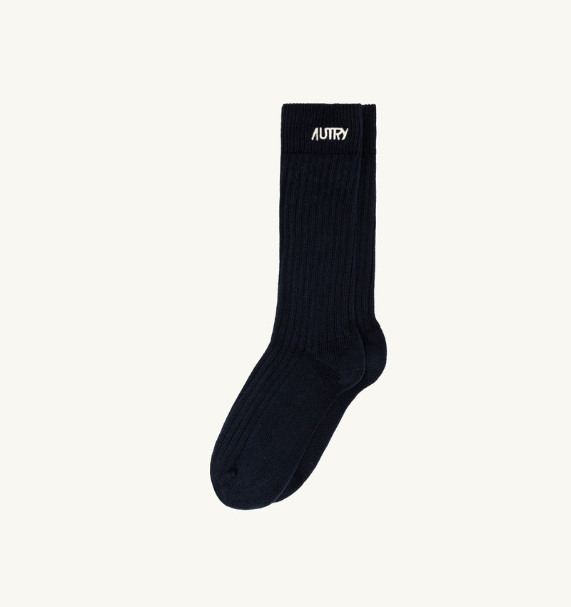UNISEX RIBBED SOCKS WITH EMBROIDERED LOGO 1
