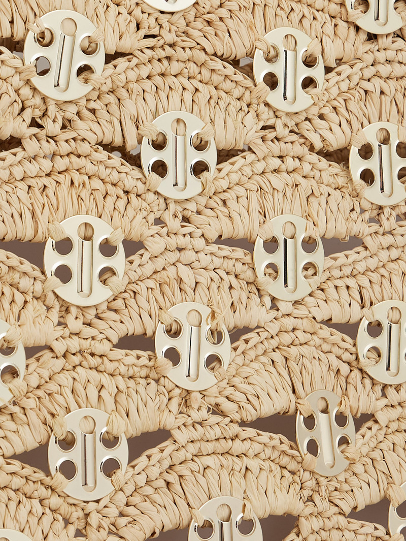BEIGE TOTE BAG IN RAFFIA 7