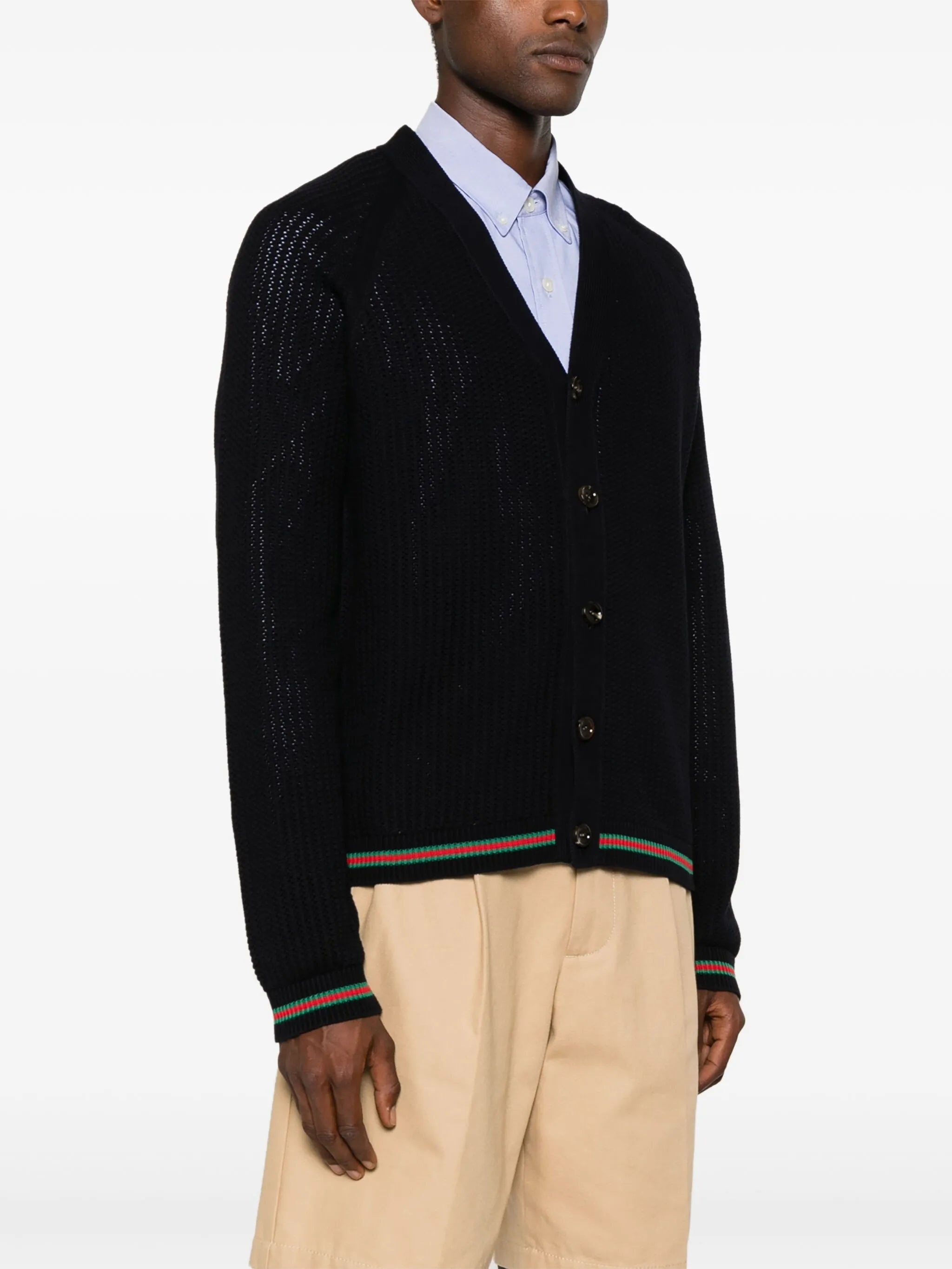 Gucci Web-stripe Trim Cardigan - 3