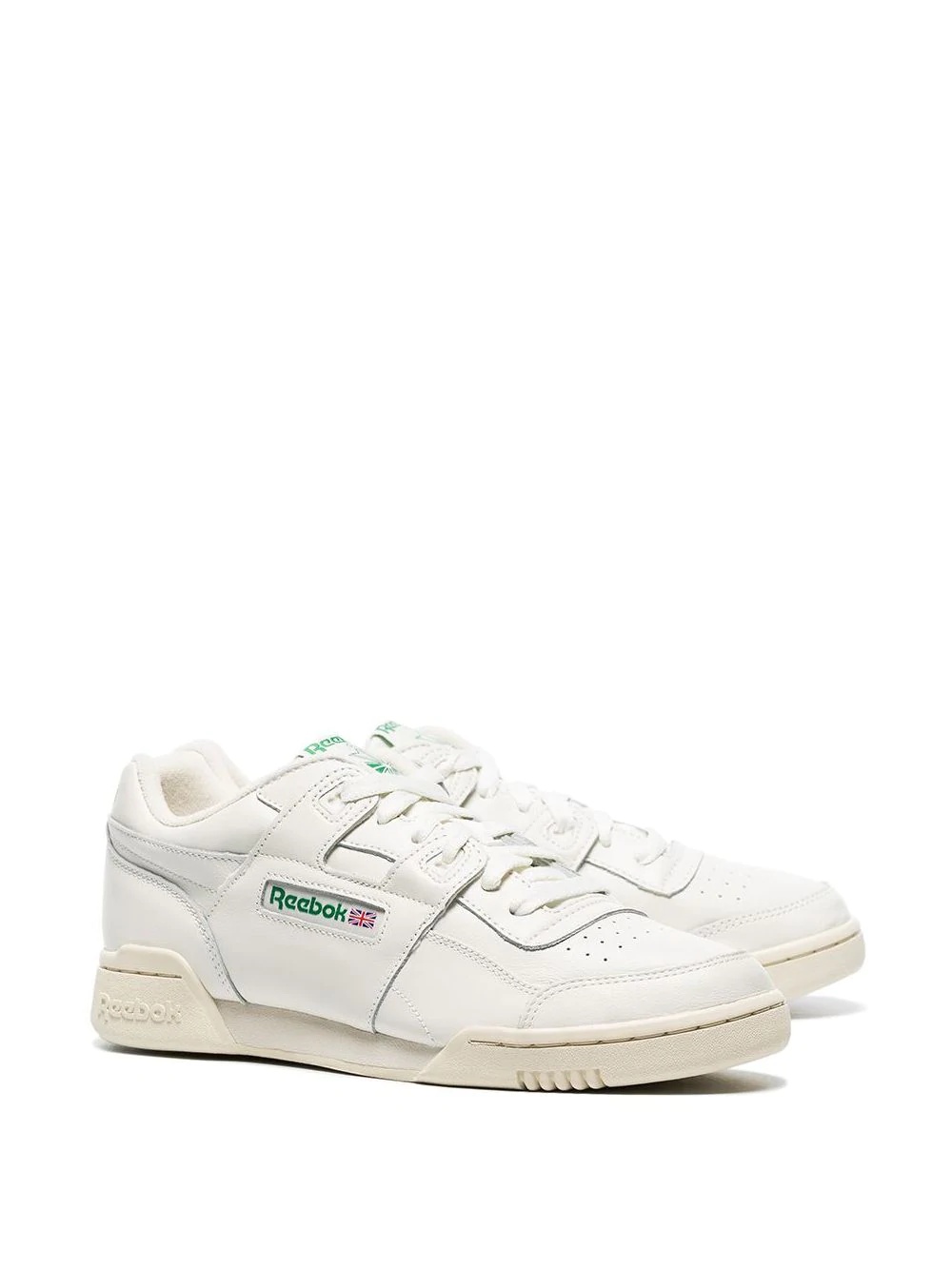 white Workout Lo Plus low-top leather sneakers - 3