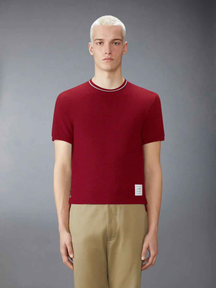 Cotton Waffle Rib Cuff Tee Men - 2