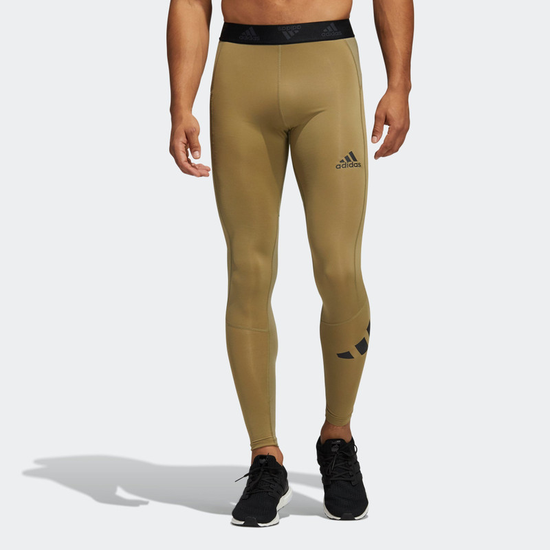 adidas adidas Techfit Long Tights Asia Sizing 'Green' H08760 outlook