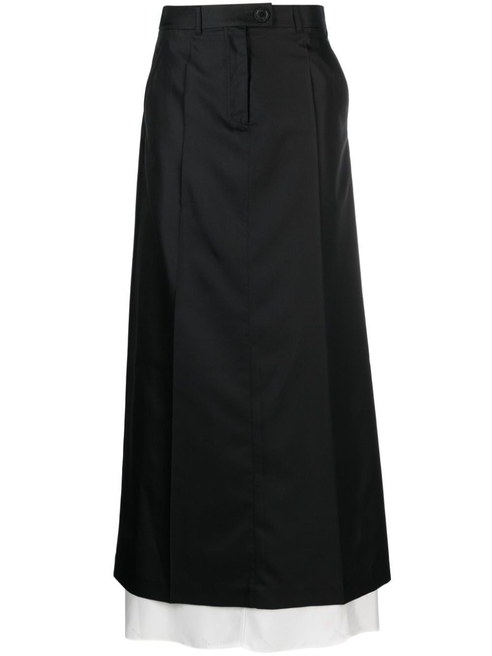double-layer A-line maxi skirt - 1