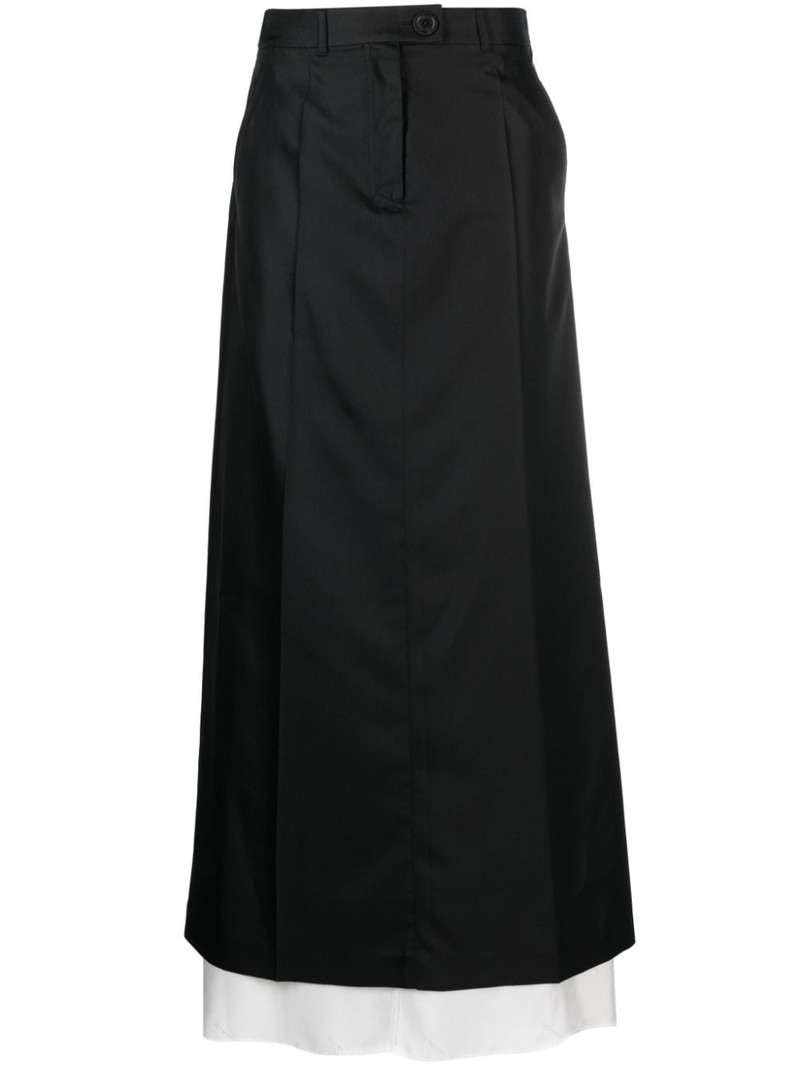 double-layer A-line maxi skirt 1