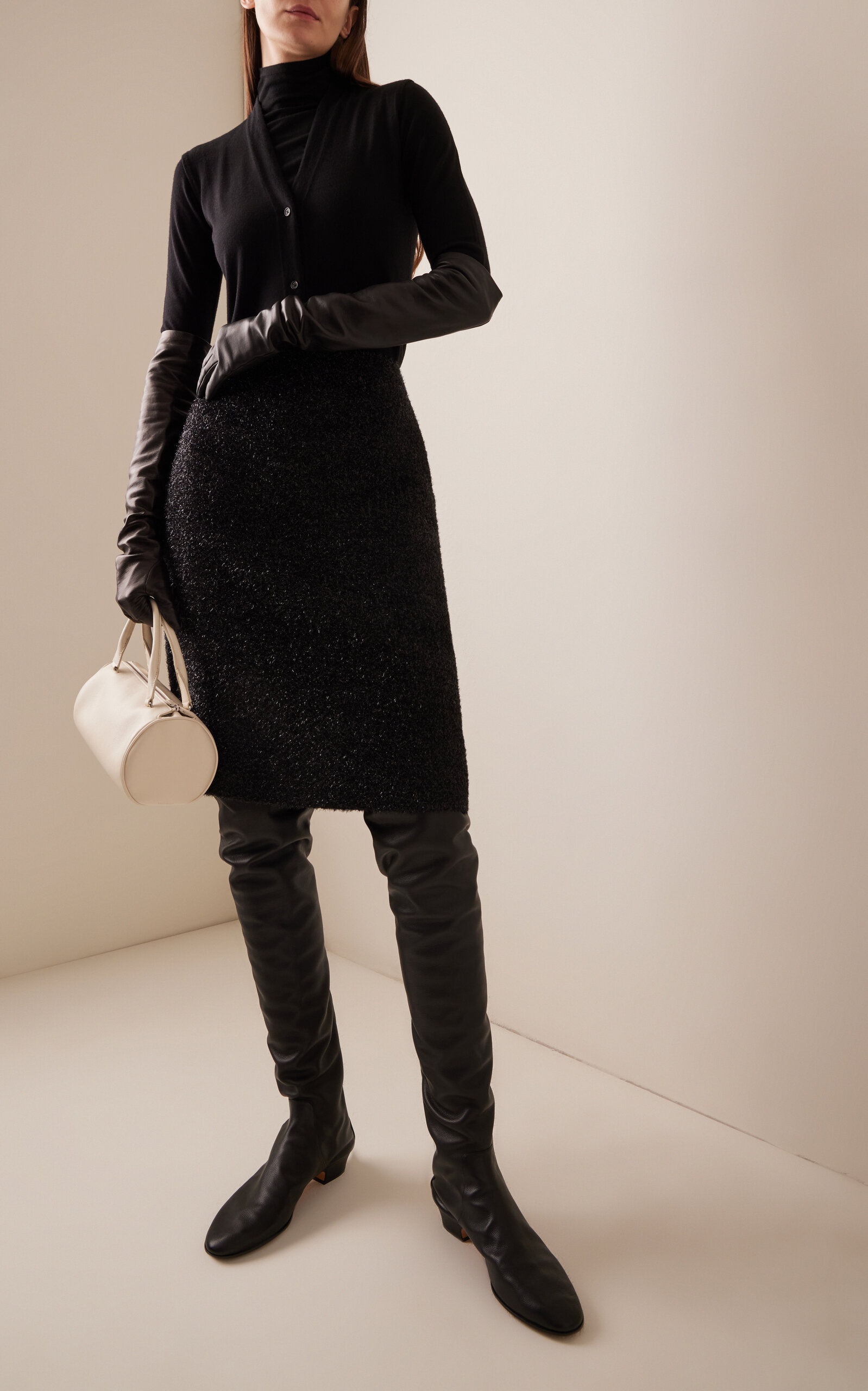 Awar Leather Over-The-Knee Boots black - 2