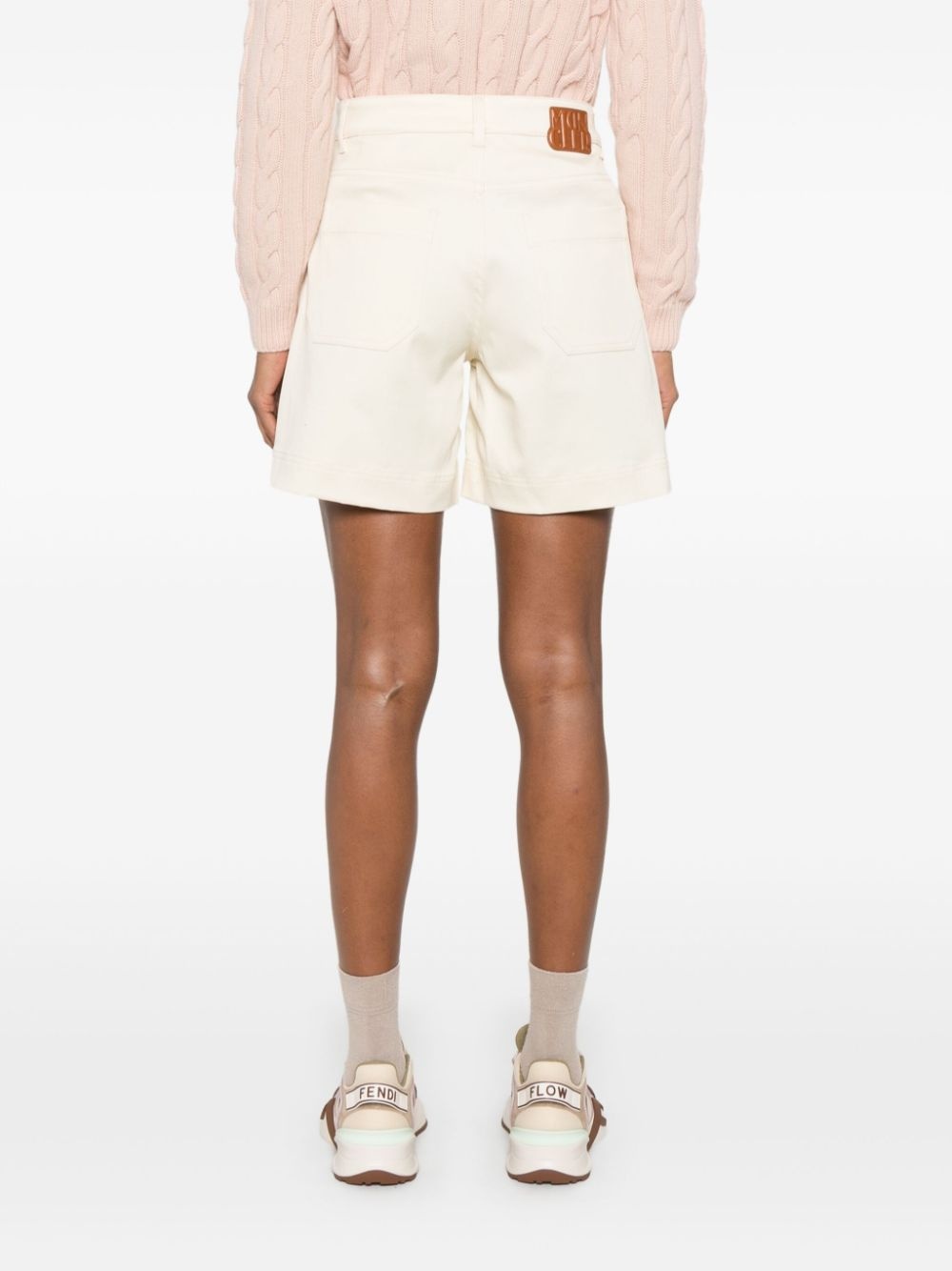 gabardine-weave shorts - 4