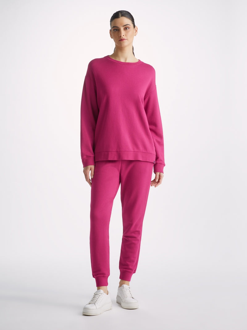 Women's Sweatshirt Quinn Cotton Modal Stretch Berry - 3