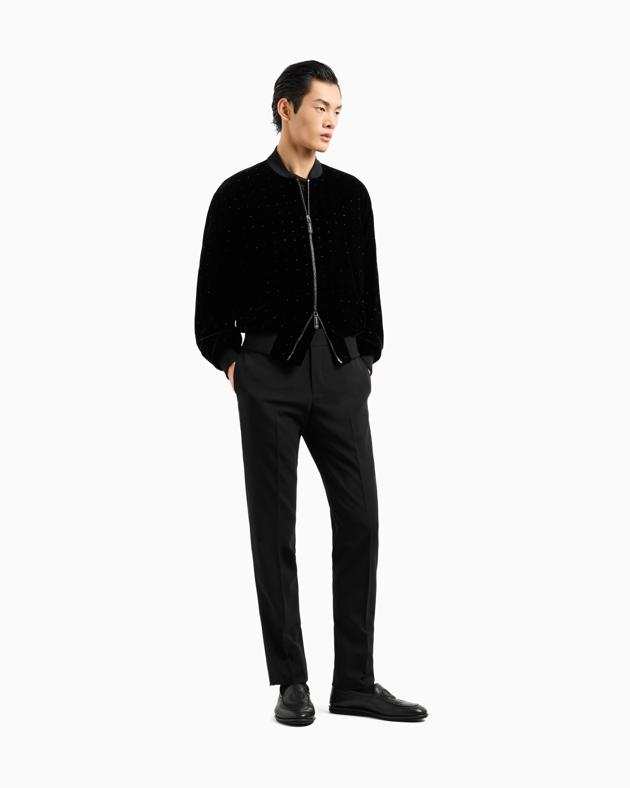 Giorgio’s flat-front trousers in wool crêpe - 2