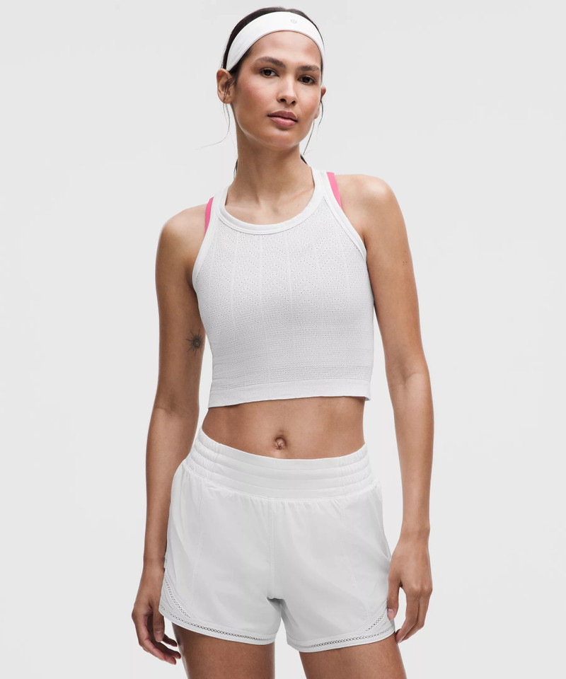 Swiftly Pointelle Cropped Racerback Tank Top 1