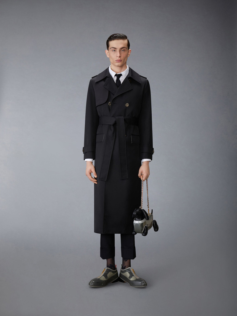 Waterproof Cotton Twill Elongated Trench Coat 3