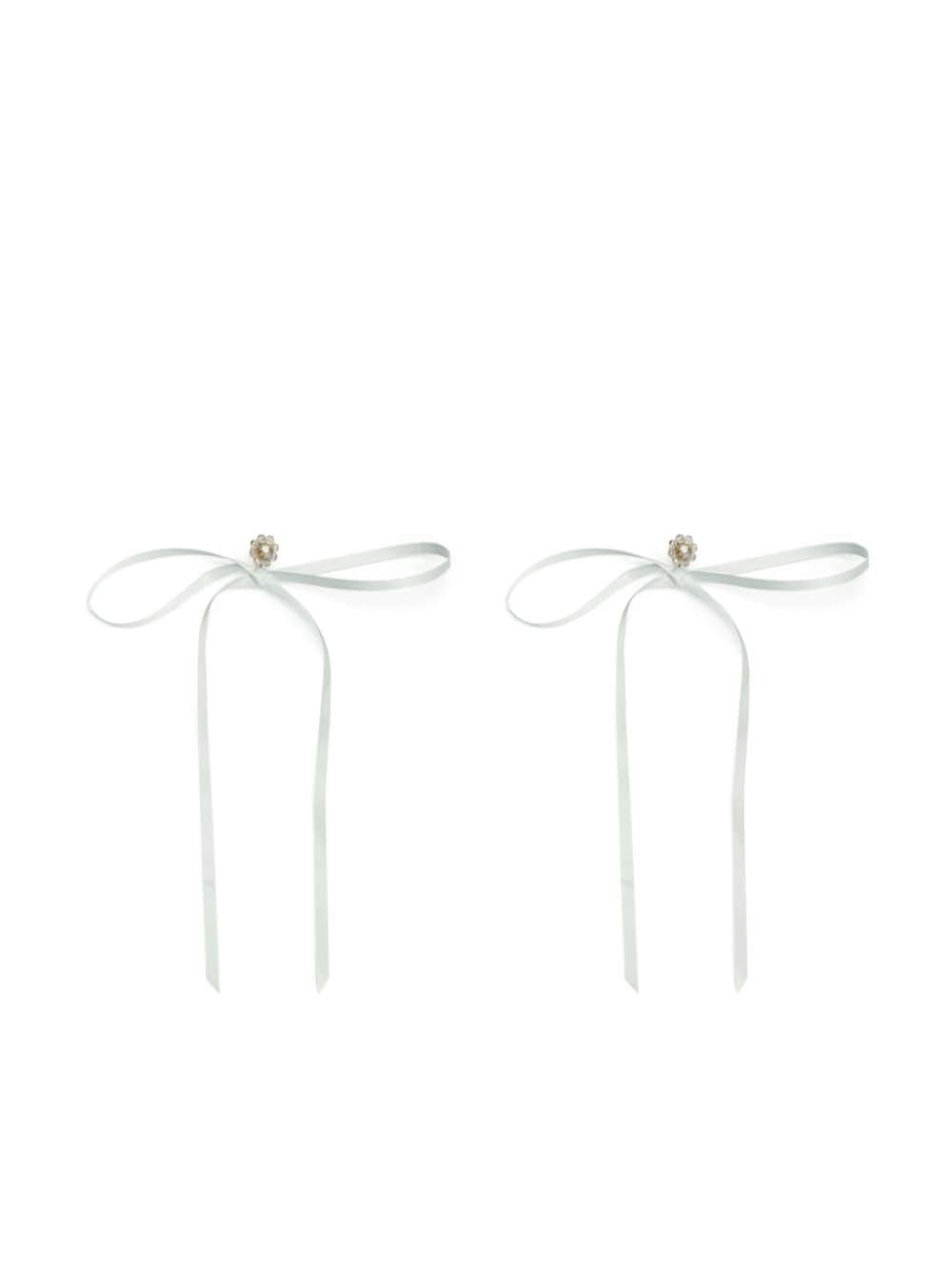 Bow Ribbon stud earrings - 1