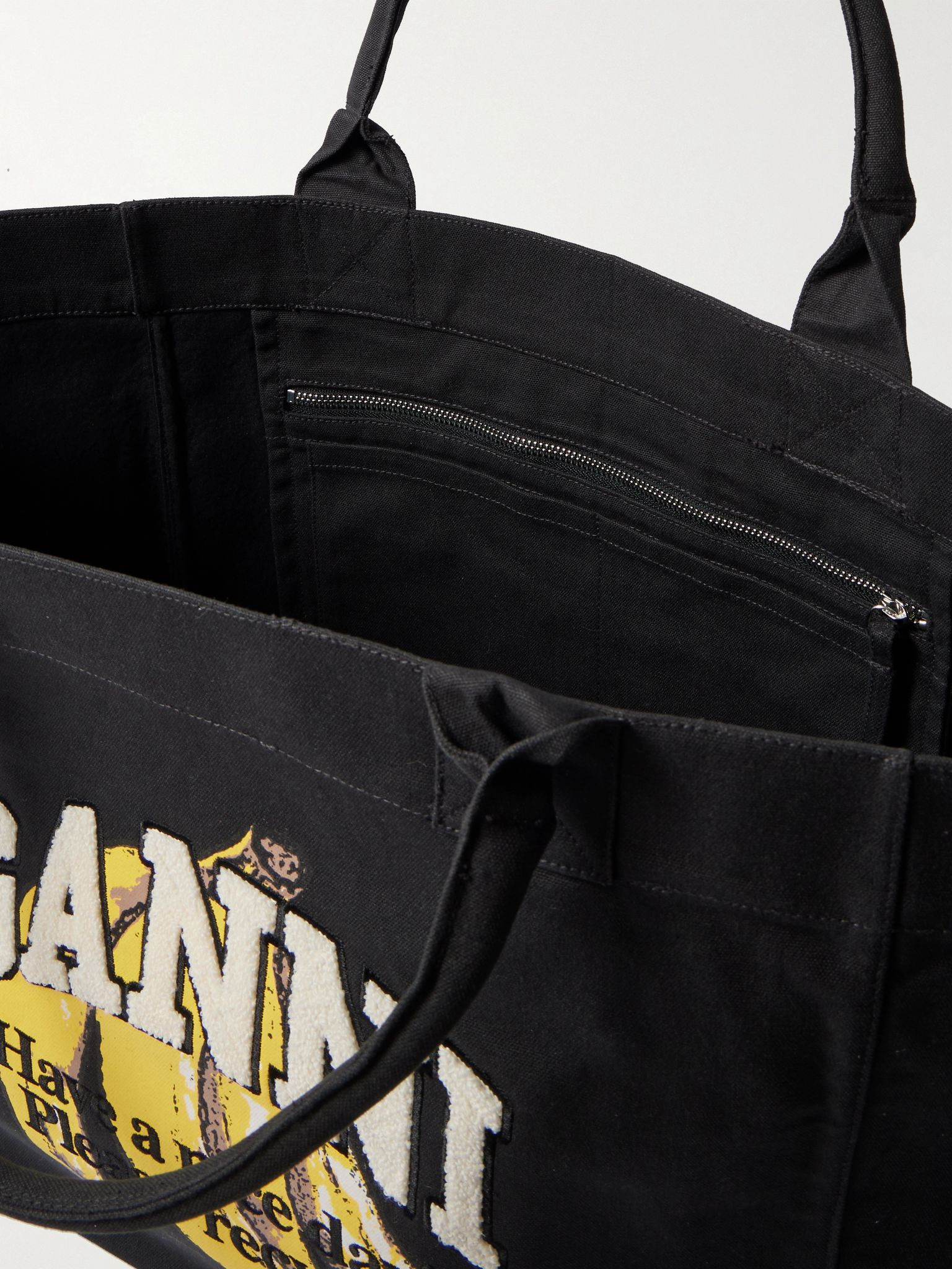 Printed cotton-canvas tote Black - 5