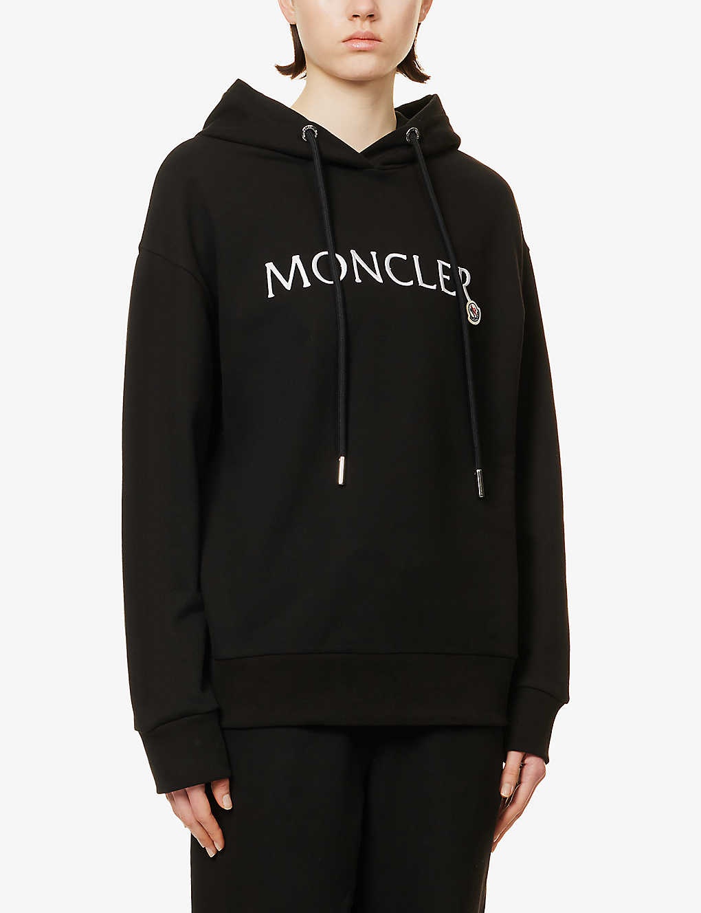 Logo-embroidered ribbed-trim cotton hoody - 3