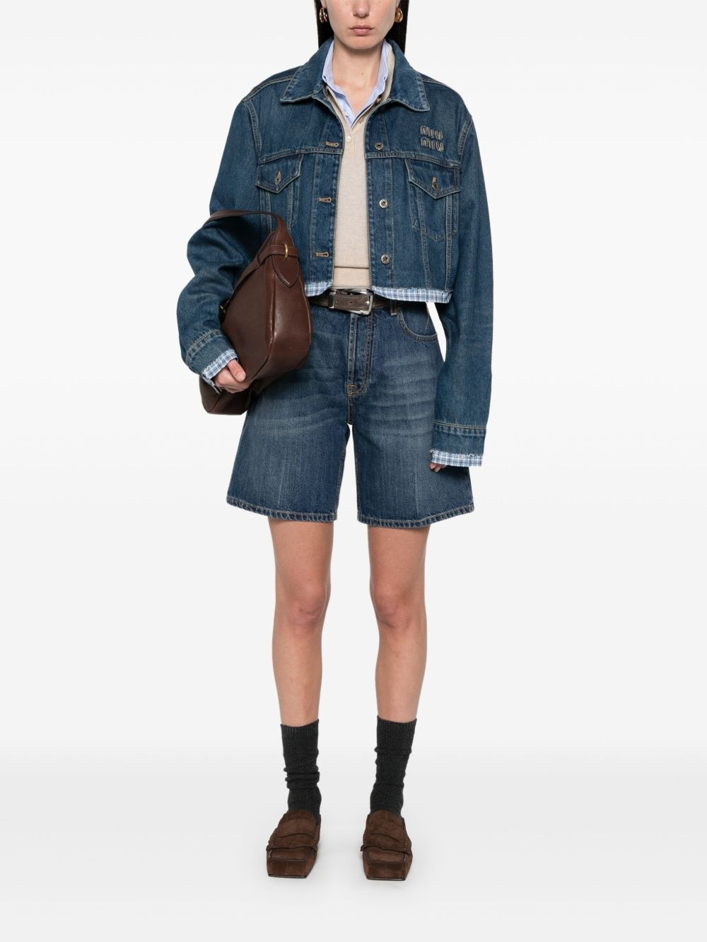 Miu Miu Women Denim Cotton Jacket - 4