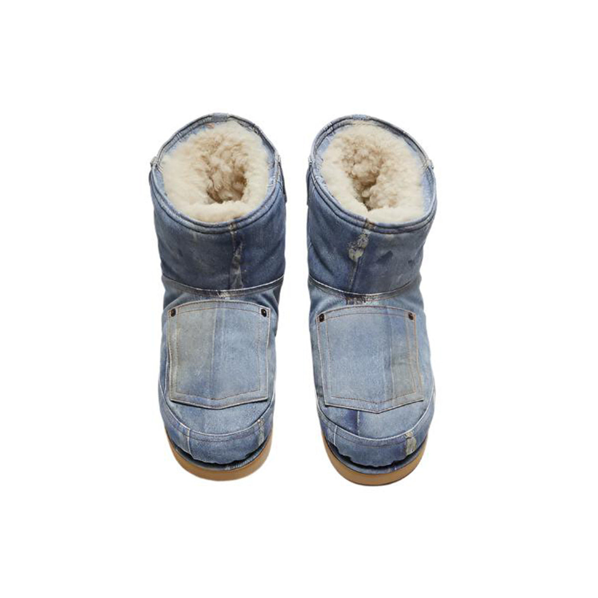 WOMEN'S LOW BOOTS PRINTED LEATHER (MULTI BLUE) - 3