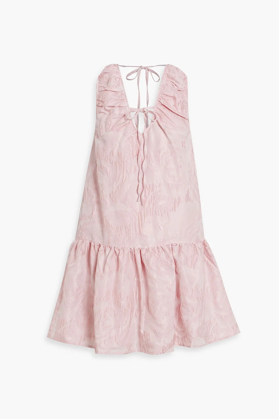 Gathered cloqué mini dress - 1