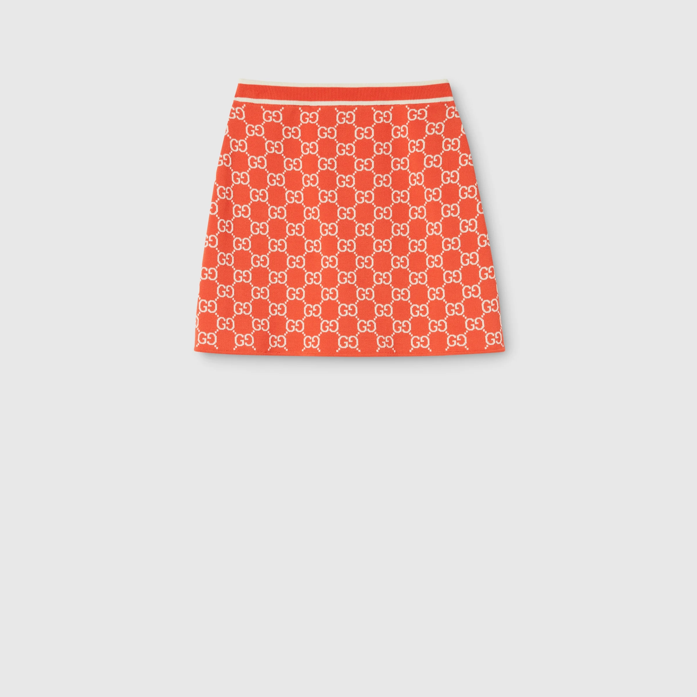 GG fine cotton jacquard skirt - 1