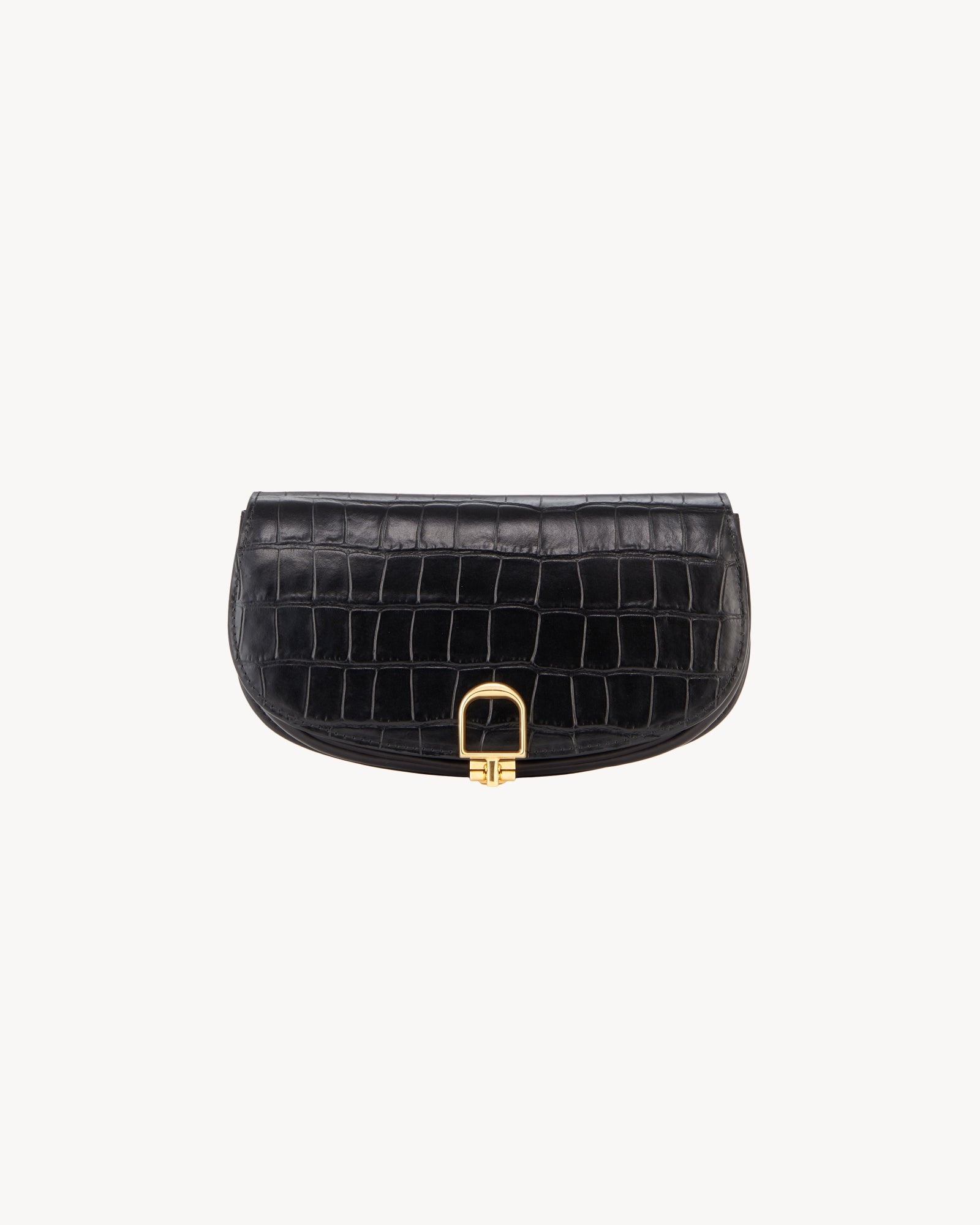 LA LUNE EMBOSSED CROC CLUTCH - 1