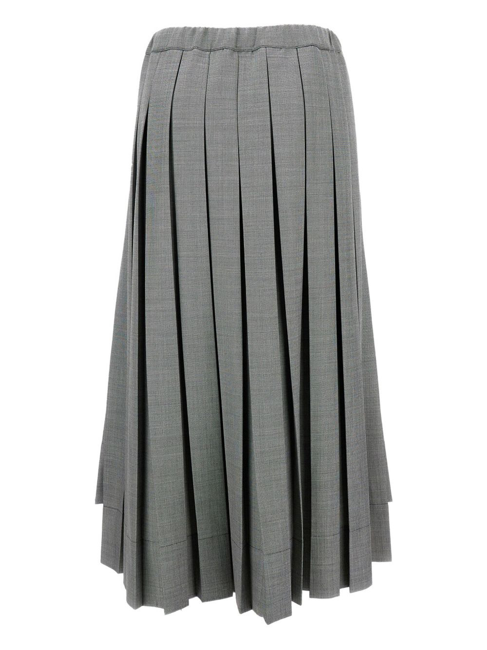 asymmetric pleated skirt - 2