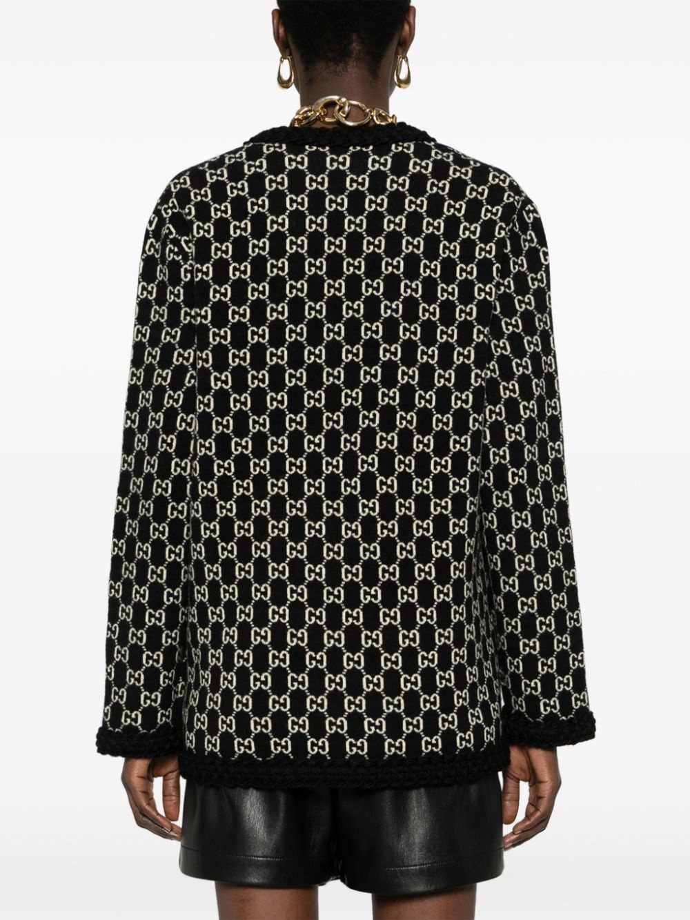 GG-jacquard cardi-coat - 4