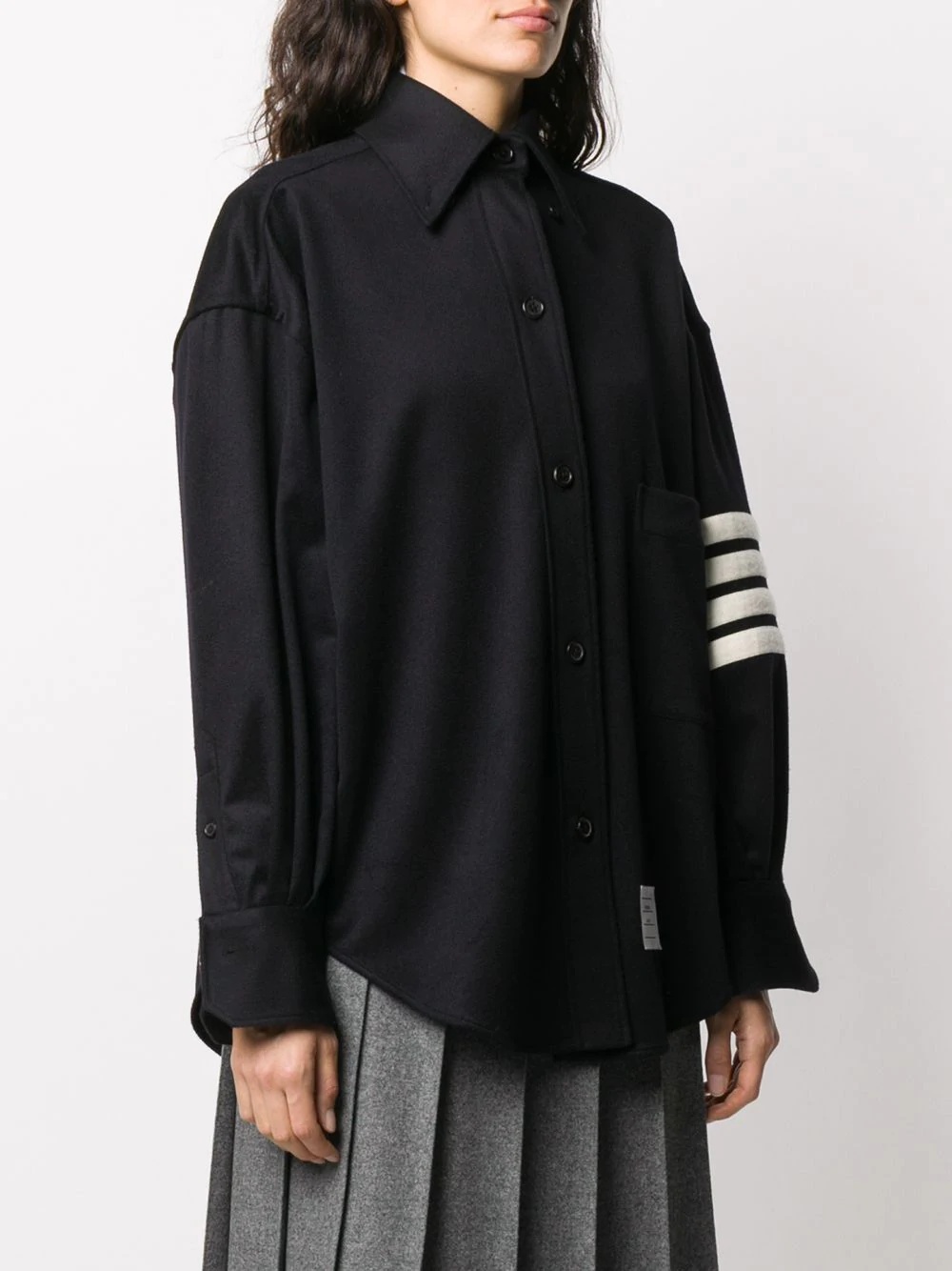 4-Bar oversized cashmere shirt - 3