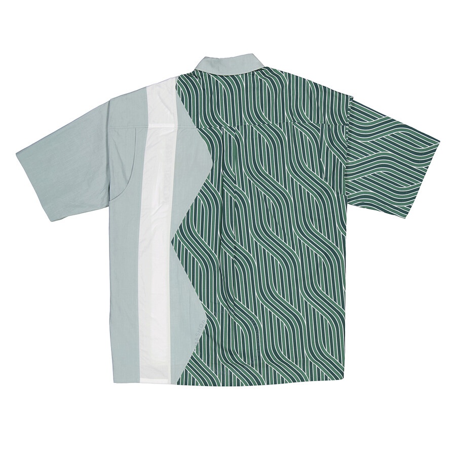 トップス AHLUWALIA Ahluwalia Ahluwalia Men's Zig Zag Cotton Oversized Shirt