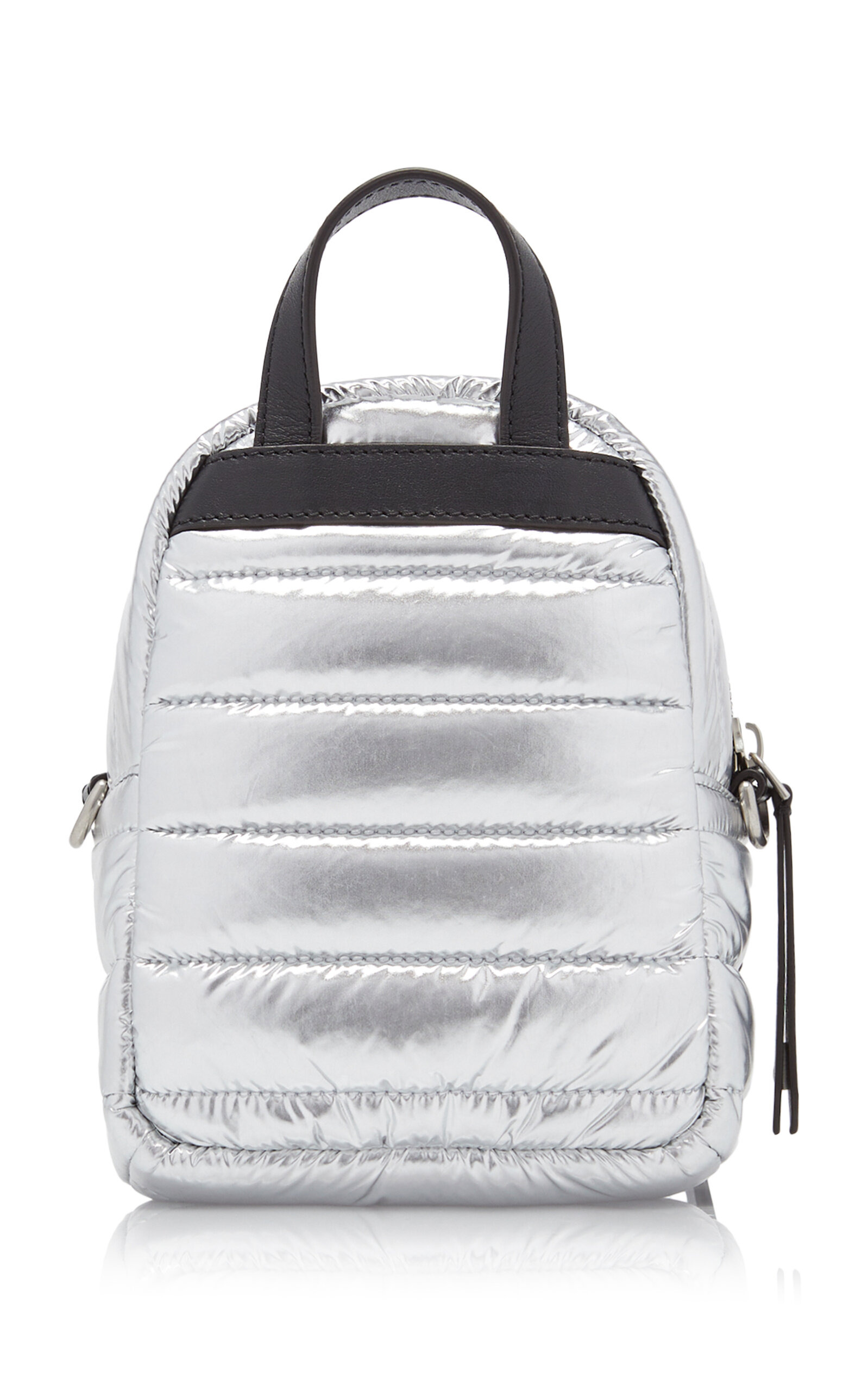 Kilia Small Metallic-Nylon Crossbody Bag silver - 6