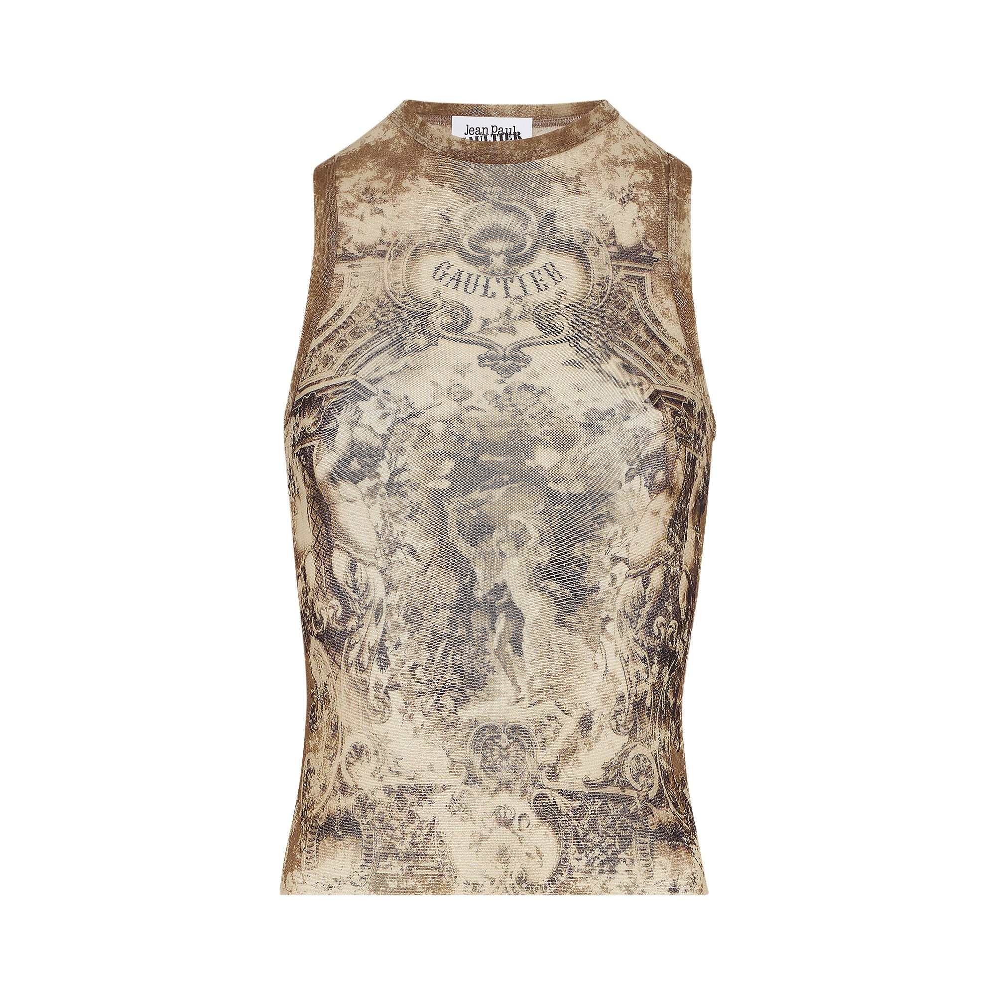 Jean Paul Gaultier Médaillon Tank Top 'Light Beige/Taupe' - 1