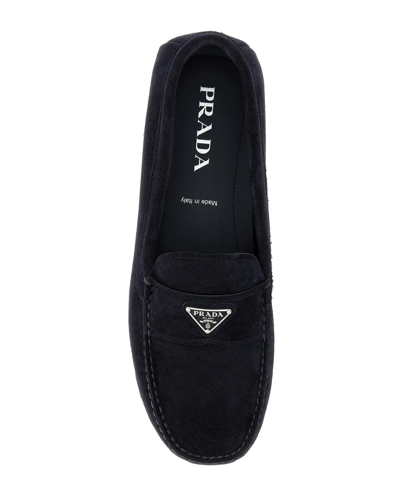 Dark Blue Suede Loafers - 4