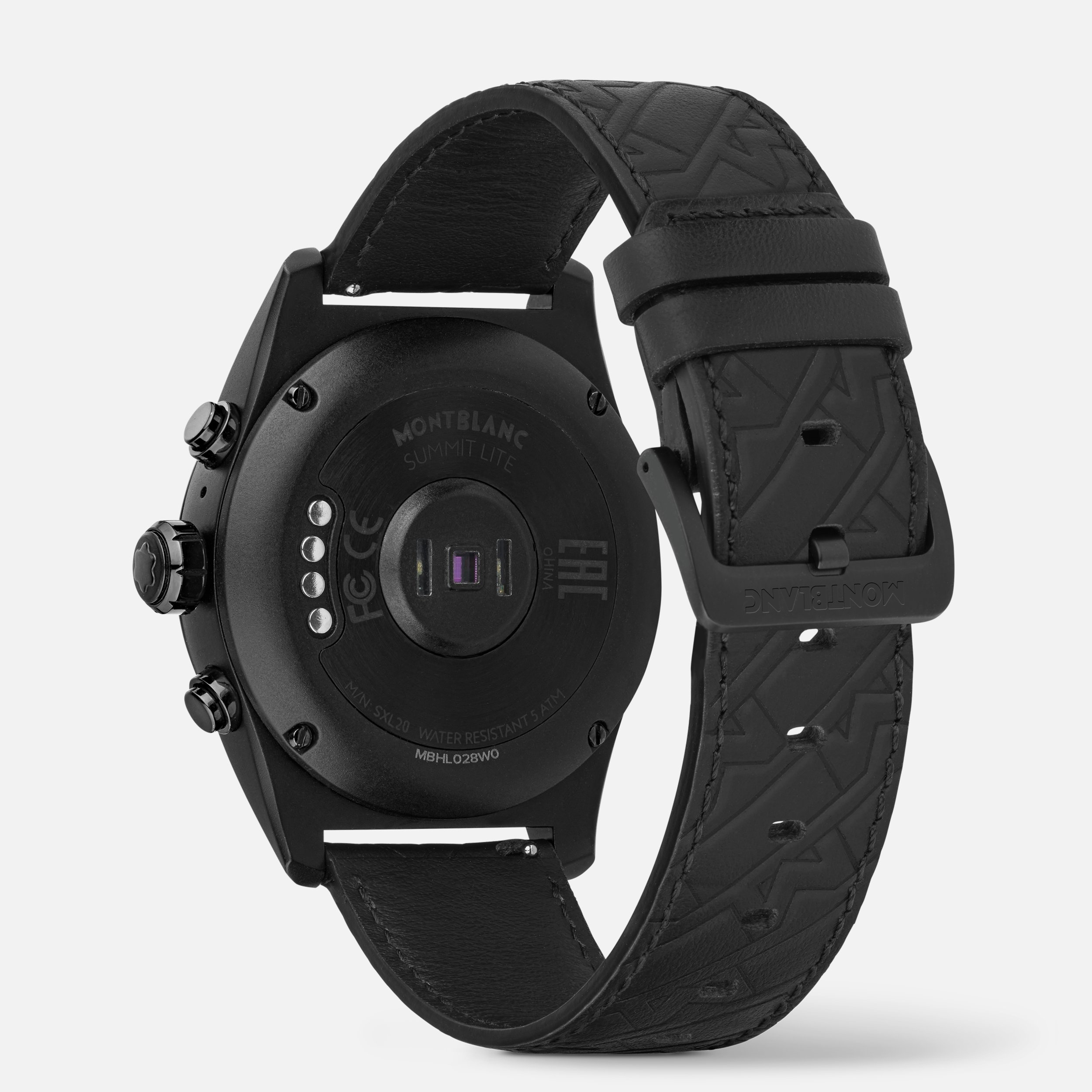 Montblanc Summit Lite Aluminum Black and Leather Strap x Montblanc UltraBlack collection - 2