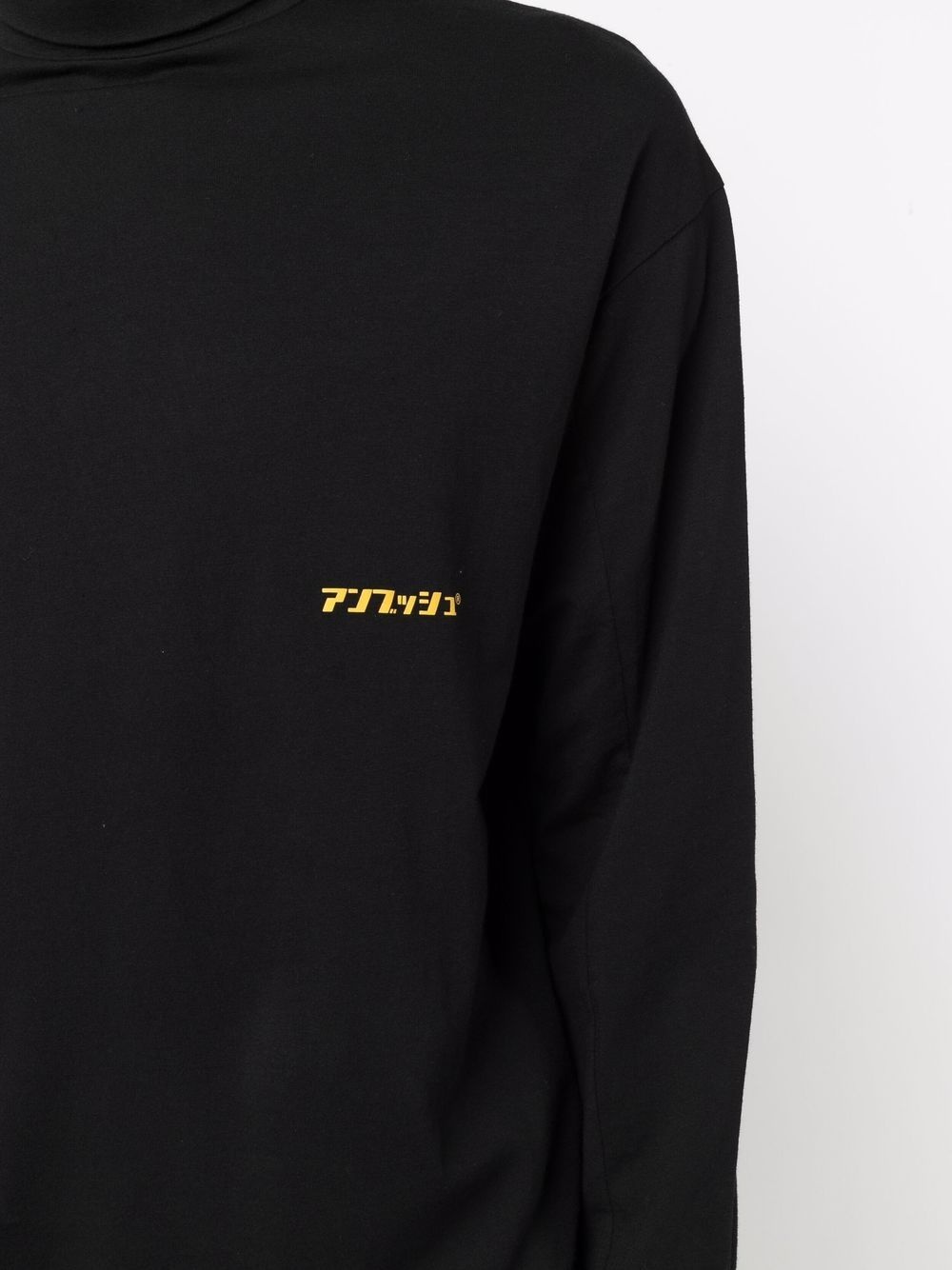 logo-print high-neck T-shirt - 5