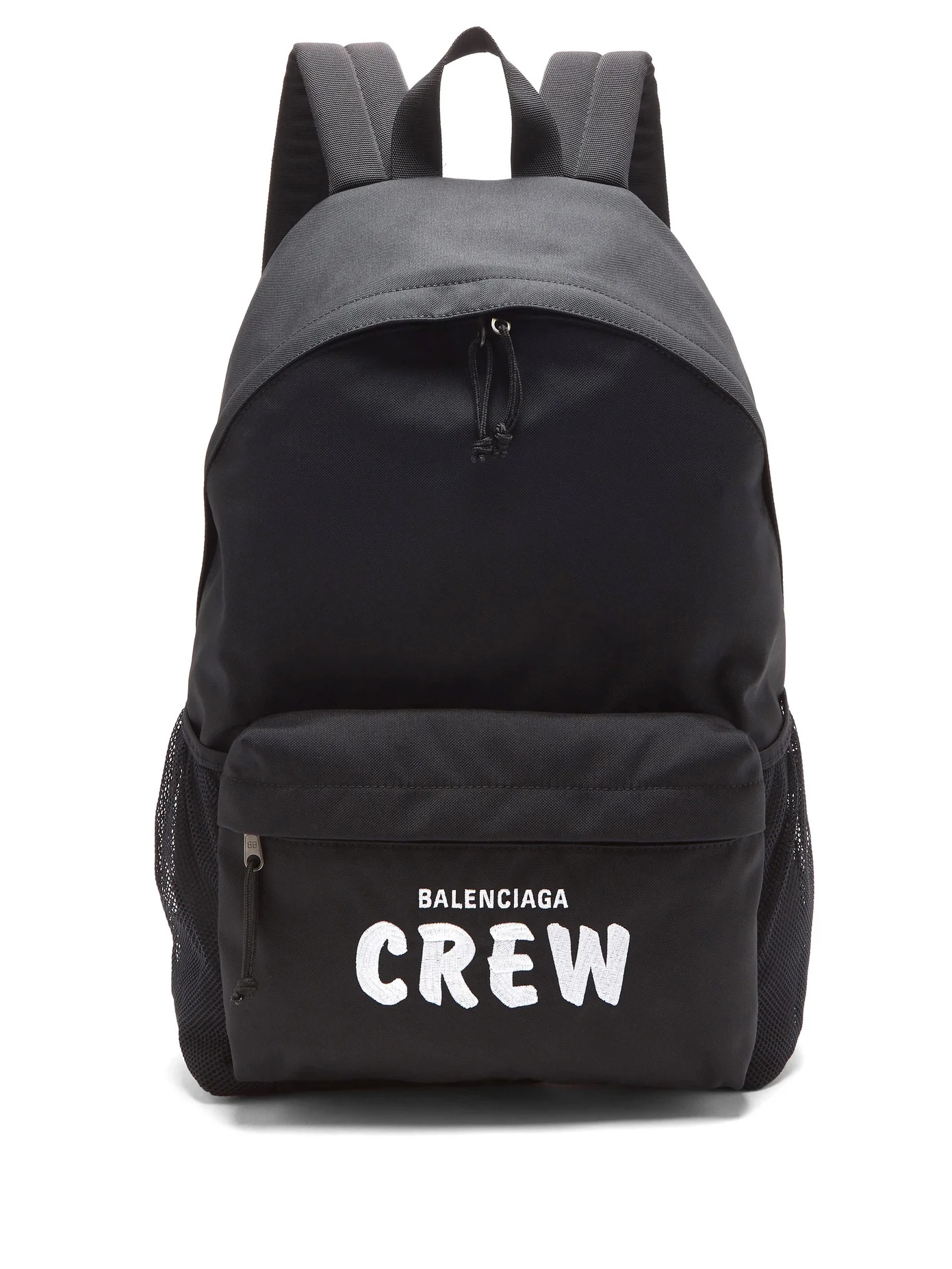 Crew-embroidered nylon canvas backpack - 1