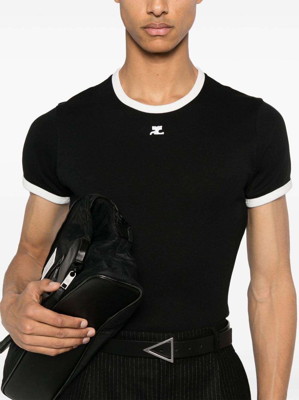 Contrast cotton T-shirt - 5