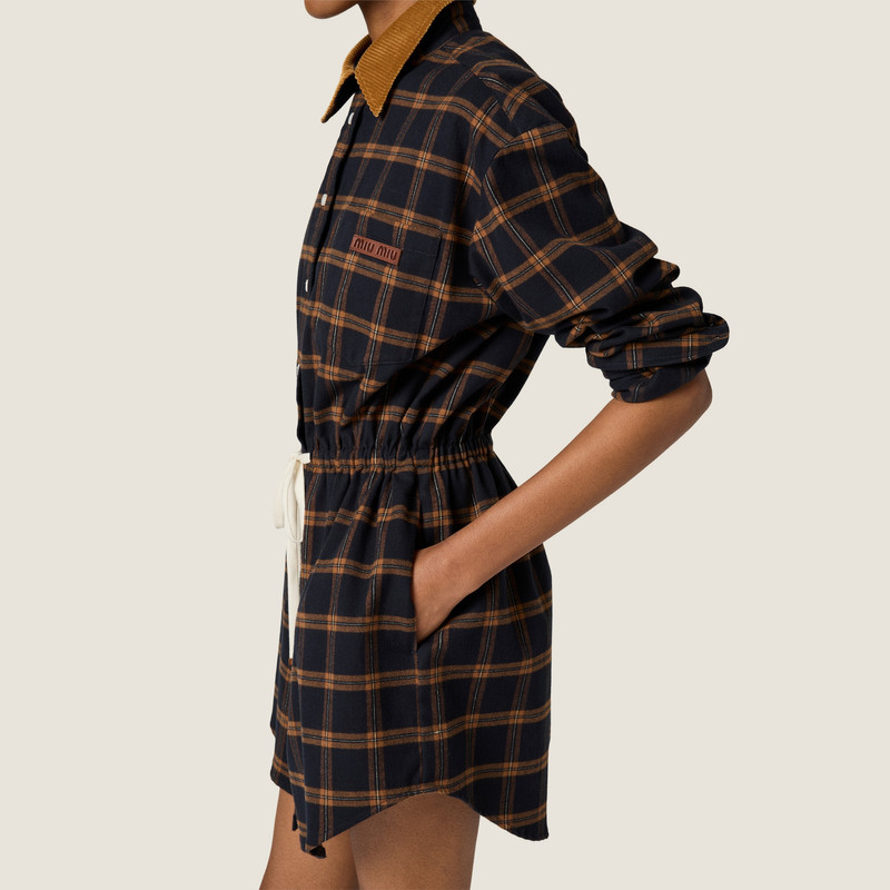 Checked flannel dress 4