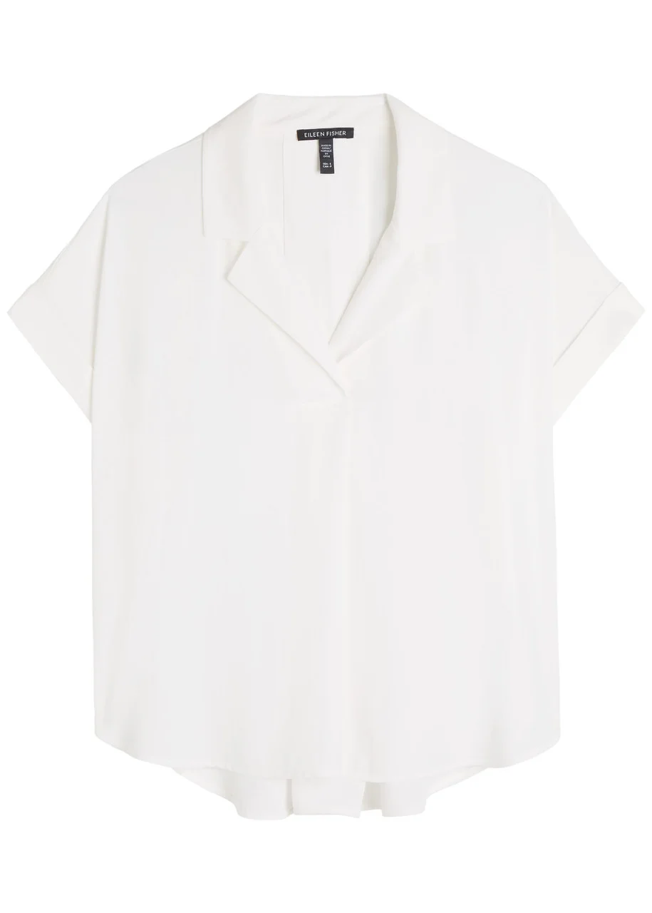 Eileen Fisher Silk-georgette Blouse - 1